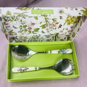 Portmeirion Botanic Garden Salad Server Set NEW IN BOX